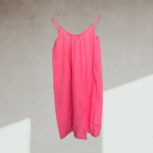 JCrew Linen pink swimsuit cover up dress | XXS